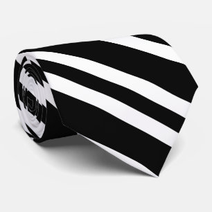 Cravate Rayures noires et blanches motif sans fin