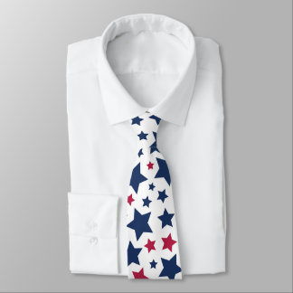 Cravate Red and Blue Stars - motif de drapeau américain