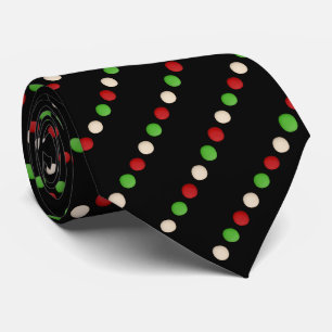 Cravate Red Green White Black Polka Dot 