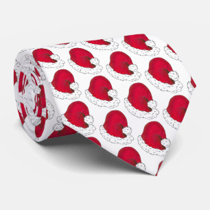 Cravate Red Santa Claus Casquette Joyeux Noël Noël Noël No
