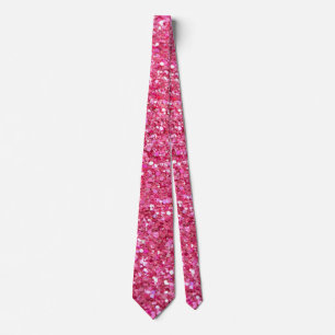 Cravate Regard Pailleté Rose,