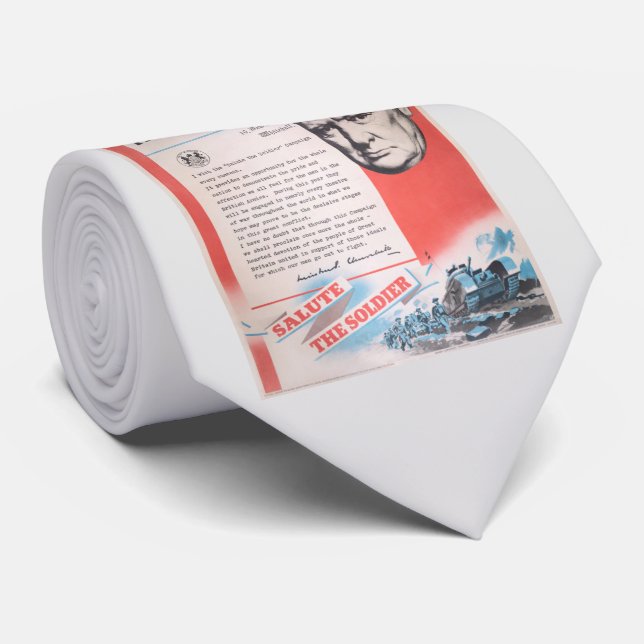 Cravate Réimpression de l'affiche britannique de guerre. (Roulé)