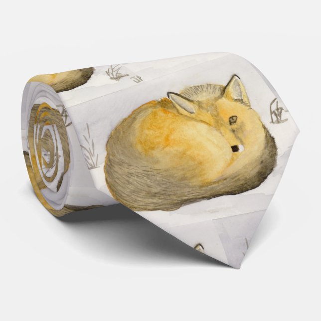 Cravate Renard rouge (Roulé)