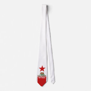 Cravate RÉPUBLIQUE DE CALIFORNIE Drapeau d'Etat Grand Étoi