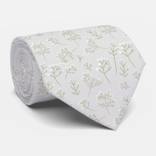 Cravate Respiration de Bébé Blanche Florale Gypsophila