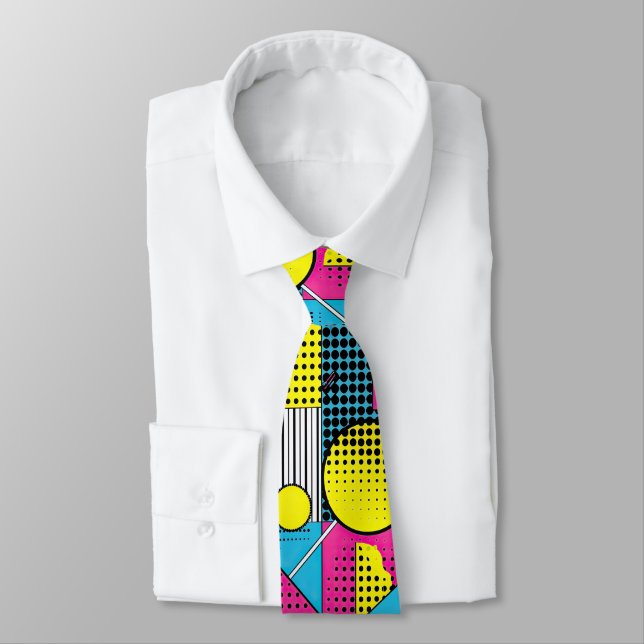 Cravate Retro 80s Custom Tie – Elegant Fashion (Attaché)