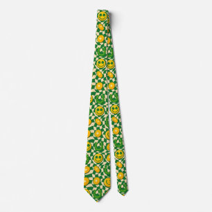 Cravate Rétro maximaliste damier Saint-Patrick