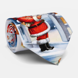 Cravate Retro Noël Vacances Père Noël / Amusant