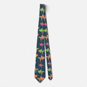 Cravate Retro Pêche Papa Neon Motif de poisson