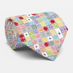 Cravate Retro Starburst Dominoes
