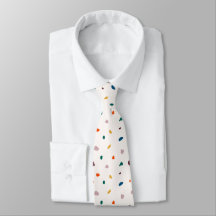 Rétro Terazzo Green Orange Necktie