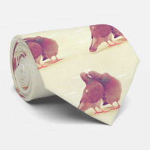 Cravate Rétros inséparables embrassant le pigeon