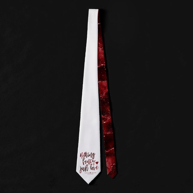 Cravate Rien De Fancy Juste Amour | Dark Crimson Mariage r (Créateur téléchargé)