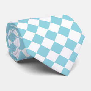 Cravate Robin Oeuf Bleu et blanc Chevron Motif classique