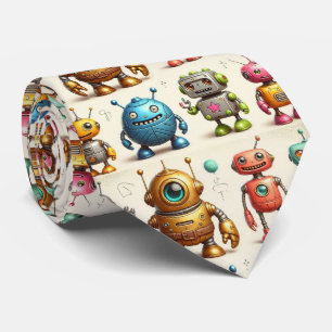 Cravate Robots Colorés STEM