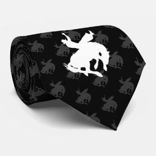 Cravate Rodeo Cowboy Noir