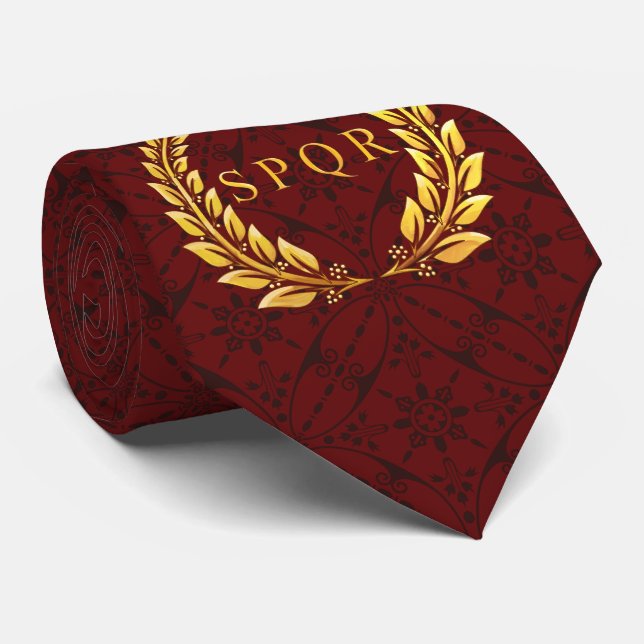 Cravate romaine de laurier de SPQR avec le motif (Roulé)