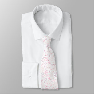 Cravate Romantique Floral Love Motif