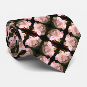 Cravate Rose blanche avec gouttes de pluie Abstrait motif