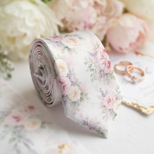 Cravate Rose délicat et lilas pastel doux