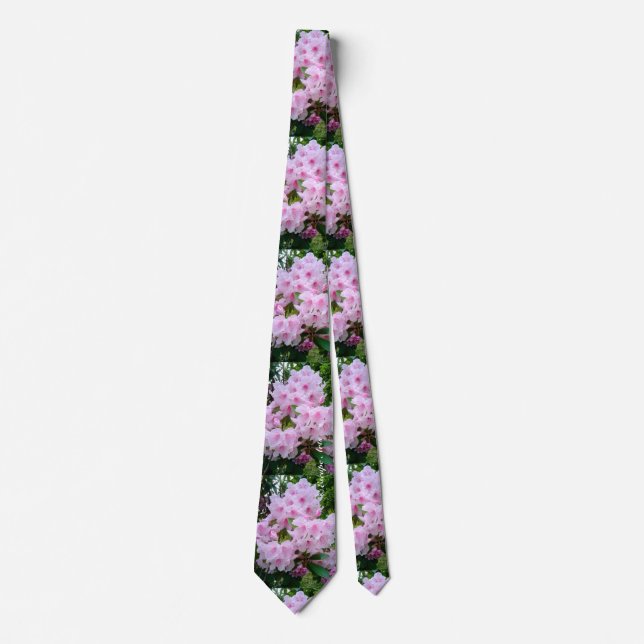 Cravate rose Floral Botanique Mens (Devant)