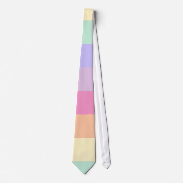 Cravate Rose Jaune Orange Bleu Vert Violet Femme Hommes (Devant)