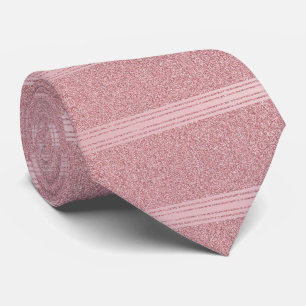 Cravate Rose moderne Parties scintillant d'or à l'Motif él