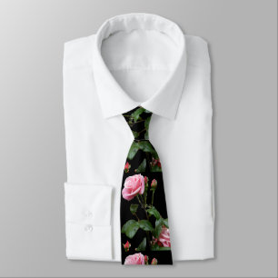 CRAVATE ROSE ROSE ROSE EN NOIR
