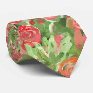 Cravate Roses picturales