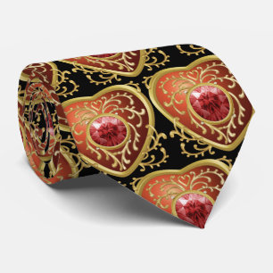 Cravate Rouge Bijou Fée Coeur