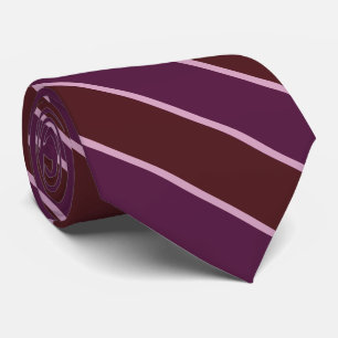 Cravate Rouge Grenat, Magenta Et Rayures Diagonales Roses