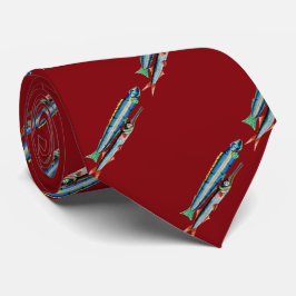 Cravate Rouge maigre de deux poissons