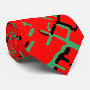 Cravate Rouge vert noir