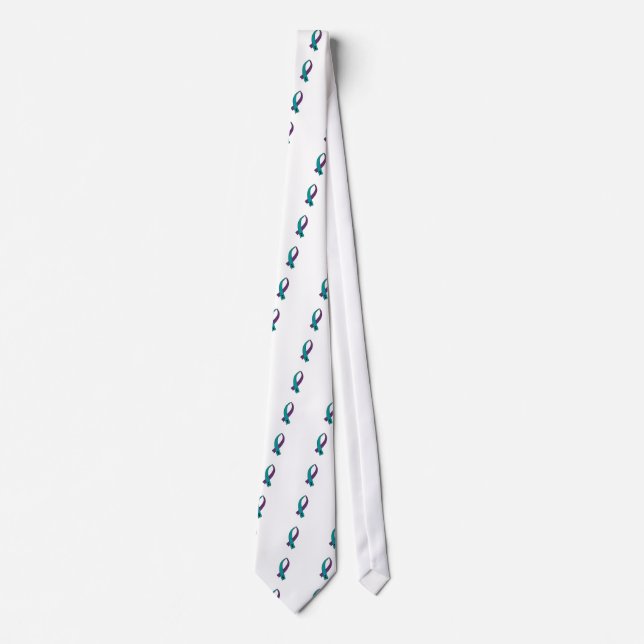 Cravate Ruban de conscience de suicide (Devant)