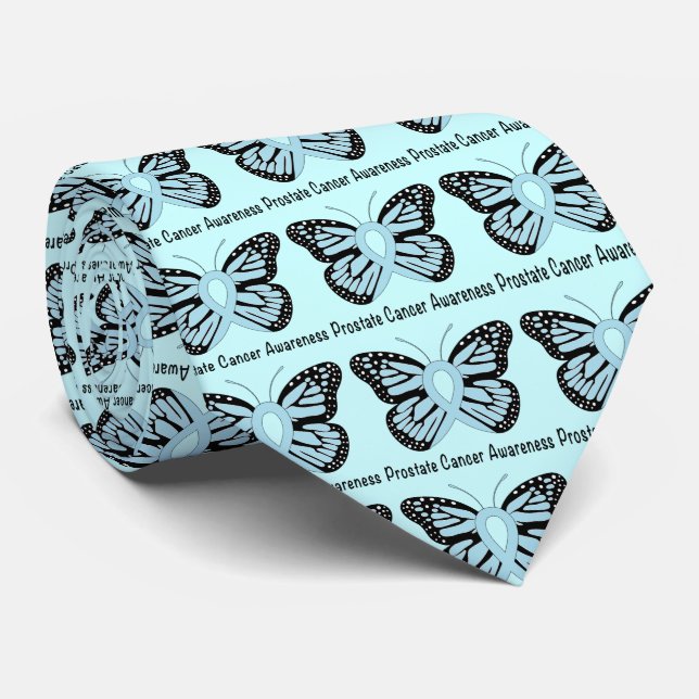 Cravate Ruban de sensibilisation au cancer de la prostate  (Roulé)