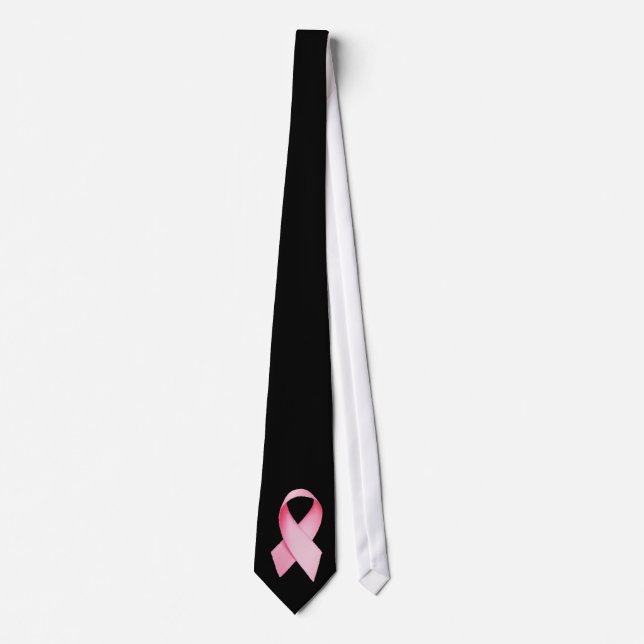 Cravate Ruban rose dans le noir (Devant)