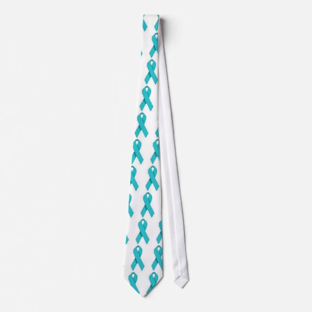 Cravate ruban turquoise (Devant)