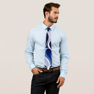 Cravate Rubans bleus et blancs