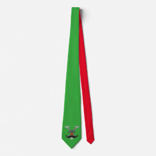 Cravate Rudolph au nez rouge avec moustache + votre idée