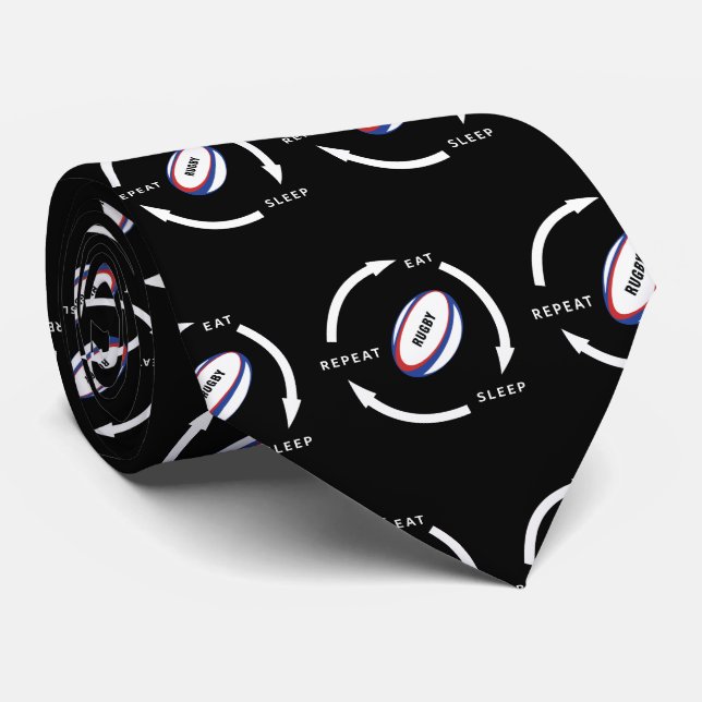 Cravate Rugby Manger Sleep Répéter Le Ventilateur De Sport (Roulé)
