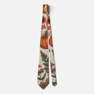Cravate Rustic Automne Floral Citrouille-Automne Harvest