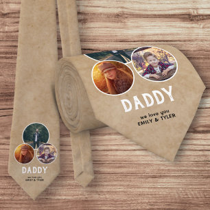 Cravate Rustic Daddy nous vous aimons 3 Photo Fête du Père