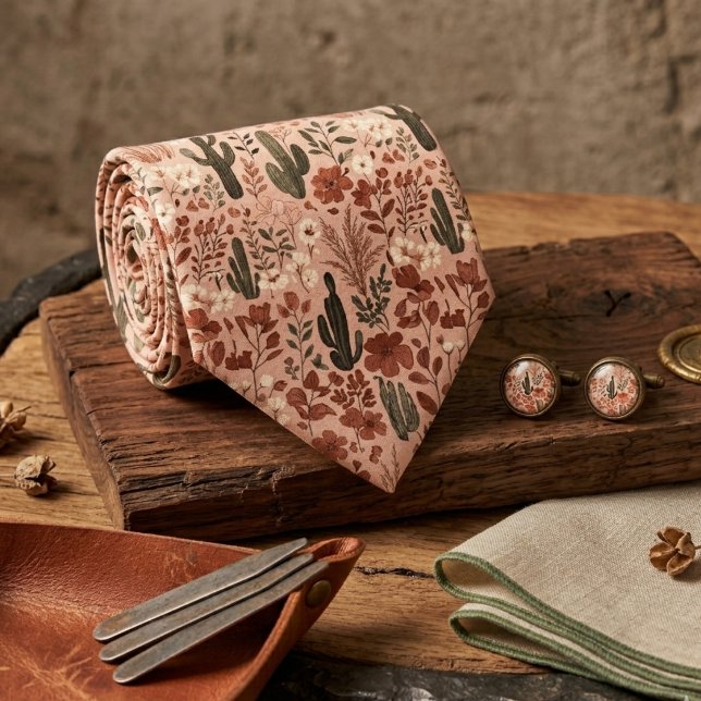 Cravate Rustic Desert Cactus (Créateur téléchargé)