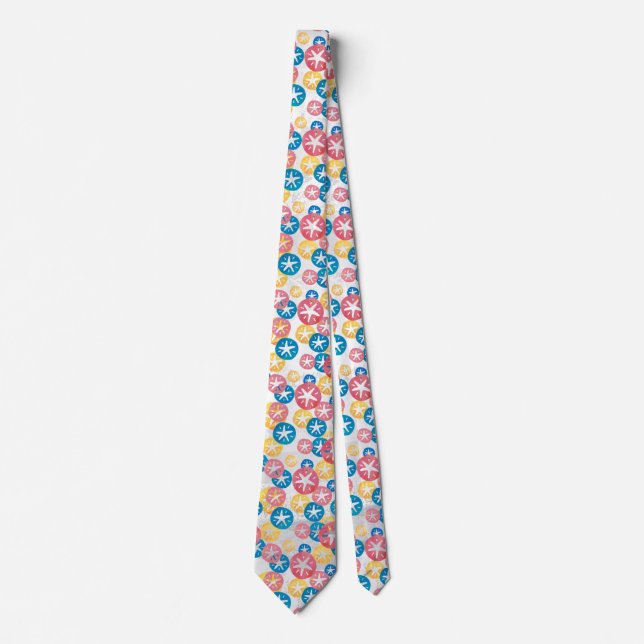 Cravate Sable Dollar Jaune Rouge Bleu Motif (Devant)
