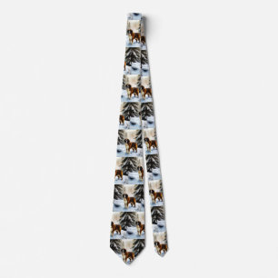 Cravate Saint Bernard Laisser Neige Noël