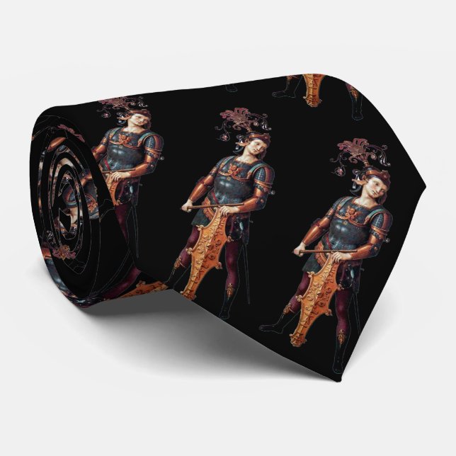 Cravate Saint George, Motif noir (Roulé)