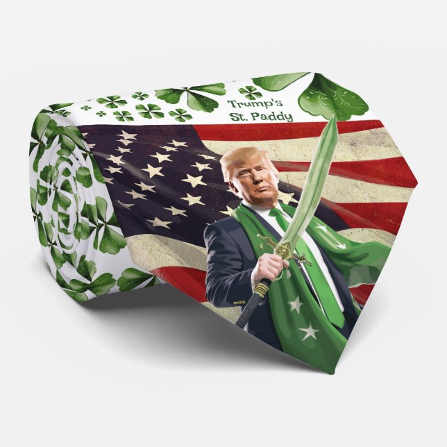 Cravate Saint Paddy de Trump (Roulé)