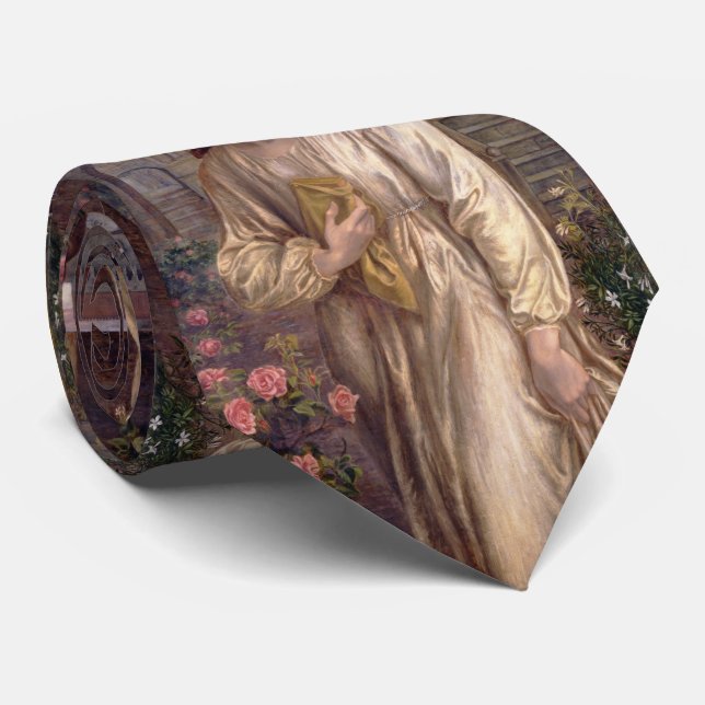 Cravate Salutation de Béatrice par Dante Gabriel Rossetti (Roulé)