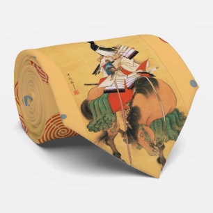 Cravate SAMURAI TOMOE GOZEN HORSEBACK Art Japonais