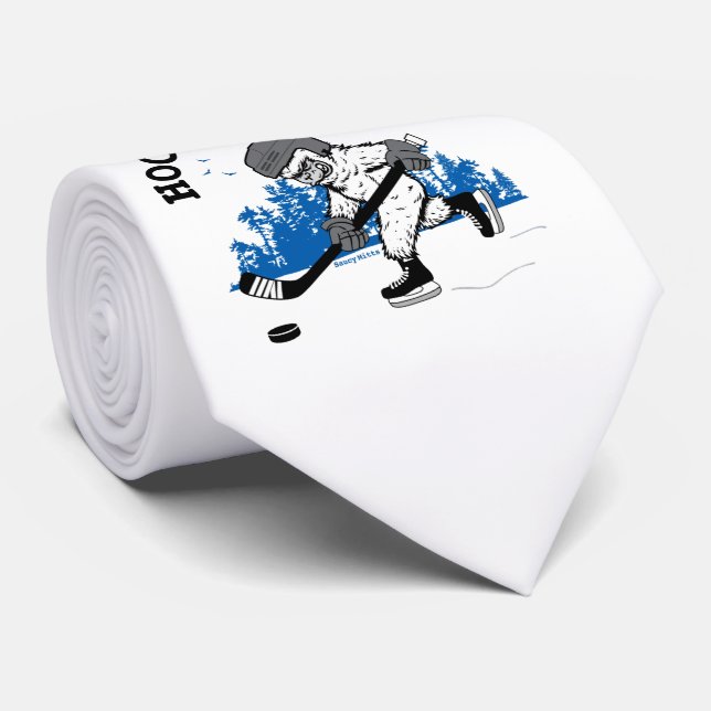 Cravate Sasquatch Hockey Legend Bigfoot (Roulé)